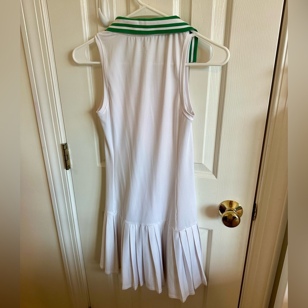 Addison Bay White and Green Dress - Picture 3 of 3